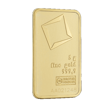 5 gram Valcambi Suisse Gold Bars